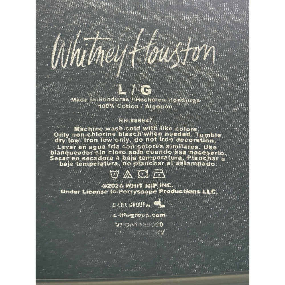 Men's Whitney Houston "I Will Always Love You" Graphic T-Shirt Size L - Picture 3 of 3